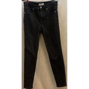 Madewell 9" High Rise Skinny Jeans Women's Size 28 Black Rinsed ￼ Wash 5-Pocket